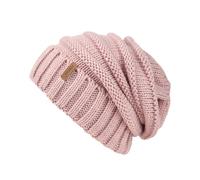 FURTALK Gestrickte Winter Slouchy Beanie Mütze Oversized Unisex Crochet Cable Ski Cap Baggy Slouch Hüte für Frauen Männer, Rosa, Einheitsgröße