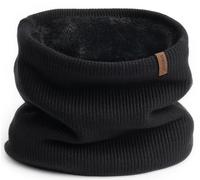 FURTALK Winter Halswärmer Halstuch Ski Loop Schal für Herren Damen Schlauchtuch Dick Warm Halsschlauch Fleece Winddicht Loopschal Schwarz