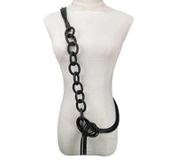 FUSHENGTER Halskette Damen Anhänger Pulloverkette Frauen Einzigartige Handgemachte Luxus Halsketten Für Frauen Gummi Schwarz Statement Halskette Kette Gothic Zubehör