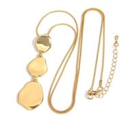 FUSHENGTER Halskette Damen Anhänger Pulloverkette Frauen Einzigartige Unregelmäßige Geometrische Damen Vintage Lange Pullover Kette Halsketten Gold