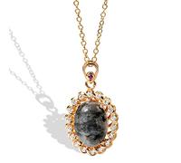 FUSHENGTER Halskette Damen Ketten Anhänger Frauen Geschenk Boho-Naturstein-Halsketten Für Frauen, 585-Halskette, Strand-Party-Anhänger, Roségold