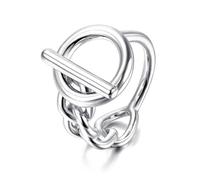 FUSHENGTER Ringe Damen Ring Für Damen Frauen Finger Herren Geschenk Geometrischer Abstrakter Mode-Party-Ring, Personalisierter Charm Für Frauen 9 R23003P
