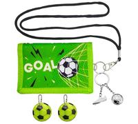 Fußball Brustbeutel Kinder Jungen mit Schlüsselanhänger Portmonee Kinder zum Umhängen Kindergeldbeutel Jungs Ergobag Brustbeutel Brieftasche Kleine Fussball Party Geschenke, Jungs Mädchen Geburtstag