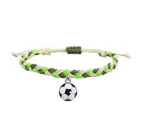 Fußball Charm Armbänder Fußball Party Favors Schwarz Rot Weiß Armbänder Fußball Perlen Einstellbar Inspirierend Ball Armband Für Teenager Erwachsene Sport Armkettchen Silber 925 Damen Mit Gravur