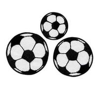 Fussball Fußball - 3er Set - Aufnäher Patch Aufbügler Bügelbild