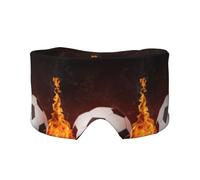 Fußball im Feuer, Vollständige Augenabdeckungen, lichtblockierende Augenmaske, Schlafaugen- und Ohrenschützer