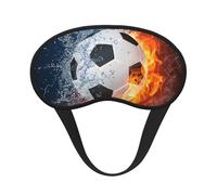 Fußball im Wasser und Feuer,Vollständige Augenabdeckungen, lichtundurchlässige Schlafmasken, Verdunkelungs-Augenschützer