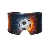 Fußball in Wasser und Feuer, Vollständige Augenabdeckungen, lichtblockierende Augenmaske, Schlafaugen- und Ohrenschützer