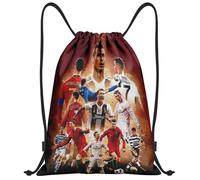 Fußballstar Sporttasche mit Kordelzug, Fußballstar Sportbeutel, Sporttasche Klein, Rucksack Leichtes Polyester,Fitnessstudio, Lässig Turnbeutel für Schule & Reise