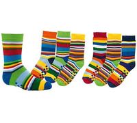 FussFreunde 3 Paar Mädchen/Jungen Stopper-ABS Socken in verschiedenen Musterungen, Strümpfe mit Anti-Loch-Garantie