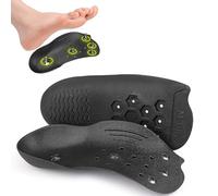 Fußgewölbe-Einlagen für Damen und Herren, 1 Paar 3/4 orthopädische Schuheinlagen, magnetische Akupressur-Einlegesohlen für Plantarfasziitis, Plattfüße, Überpronation und Fersenschmerzen (Herren: US 7