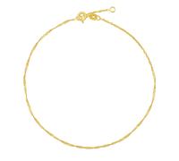 Fußkettchen aus Gelbgold Singapur - 1 mm