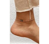 Fußkette 925 Silber rhodiniert Email in pink und türkis 41185185824862