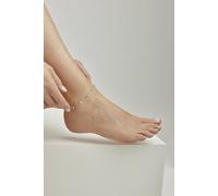 Fußkette 925/- Sterling Silber rhodiniert Anhänger rund Zirkonia 41184810238046