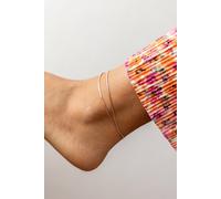 Fußkette 925/- Sterling Silber rosé vergoldet Venezianer Kette zweireihig 411846...