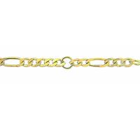 Fußkette ADELIA´S "Damen 333 Gold Figaro Fußkettchen 25 cm Ø 3 mm", gold, Fußketten, Damen, Gelbgold 333 Gold, Gelbgold 333, Gold, Goldschmuck für Damen (54701513-0) gold