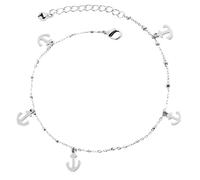 Fußkette ADELIA´S "Damen Fusskette / Fusskettchen Anker aus Edelstahl 27,5 cm", silber, Fußketten, Damen, Edelstahl (47580115-0) silber