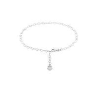 Amor Fußkette 925 Sterling Silber Damen Sommerschmuck, mit Zirkonia synth., 25 cm, Silber, Herz, Kommt in Schmuck Geschenk Box, 2017447