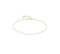 Fußkette BRUNO BANANI "Schmuck Geschenk Silber 925 Körperschmuck Figarokette Herz", gold (gelbgoldfarben), Fußketten, Damen, Silber 925 (Sterlingsilber), Made in Germany (11786626-0) gelbgoldfarben