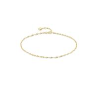 Fußkette BRUNO BANANI "Schmuck Geschenk Silber 925 Körperschmuck Singapurkette Herz", gold (gelbgoldfarben), Fußketten, Damen, Silber 925 (Sterlingsilber), Made in Germany (22611320-0) gelbgoldfarben