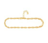 Fußkette CAÏ "925 Silber vergoldet", gelb, Fußketten, Damen, 22+3cm, Silber 925 (Sterlingsilber), glänzend (36582655-0) gelb