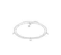 Fußkette ELLI "Ball Basic 2er Set 925 Sterling Silber" Gr. 22, silber, Fußketten, Damen, 22cm, Silber 925 (Sterlingsilber), Fußkette (73021647-22)