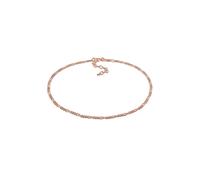 Fußkette ELLI "Figaro Fußkettchen Basic 925 Silber" Gr. 22, rosa (rosegold), Fußketten, Damen, 22cm, Silber 925 (Sterlingsilber), Fußkette (95881637-22)