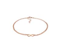 Fußkette ELLI "Fußkette Infinity Unendlichkeit Symbol 925 Silber" Gr. 22, rosa (rosegold), Fußketten, Damen, 22cm, Silber 925 (Sterlingsilber), Fußkette (64011825-22)