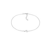 Fußkette ELLI "Fußschmuck Wellen Wave Strand Maritim 925 Silber" Gr. 22, silber, Fußketten, Damen, 22, Silber 925 (Sterlingsilber) (11783121-22) silber