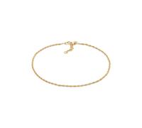 Elli Fußschmuck Damen Fußkettchen Kordel Gedreht Basic Zeitlos Trend Verstellbar in 925 Sterling Silber