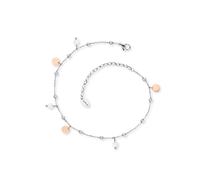 Fußkette ENGELSRUFER "Little Joy Bicolor", rosa (edelstahlfarben, roségoldfarben, weiß), Fußketten, Damen, Edelstahl Perlen, Edelstahl, Perlen, mit Süßwasserzuchtperle (67755218-0) edelstahlfarben, ro