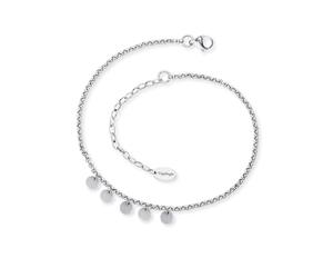 Fußkette ENGELSRUFER "Luna", silber (edelstahlfarben), Fußketten, Damen, Edelstahl (99853357-0) edelstahlfarben