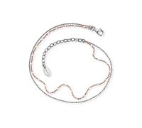 Fußkette ENGELSRUFER "TWIN BICOLOR", rosa (silberfarben, roségoldfarben), Fußketten, Damen, Silber 925 (Sterlingsilber) (43083762-0) silberfarben, roségoldfarben