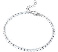 Fußkette FIRETTI "Schmuck Geschenk Edelstahl Fußschmuck Venezianerkette Color", silber (weiß, edelstahlfarben), Fußketten, Damen, Edelstahl (35400127-0) weiß, edelstahlfarben