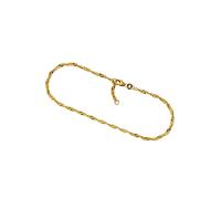 Fußkette FIRETTI "Schmuck Geschenk Silber 925 Körperschmuck Gold o. Rosè Singapurkette", gold (gelbgoldfarben), Fußketten, Damen, Gelbgold 333, Made in Germany (93564861-0) gelbgoldfarben