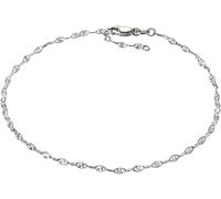 Fußkette FIRETTI "Schmuck Geschenk Silber 925 Körperschmuck Plättchenkette Stern Motiv", silber (silberfarben), Fußketten, Damen, Silber 925 (Sterlingsilber) (85054962-0) silberfarben