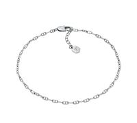 Fußkette FOSSIL "Schmuck Metall Körperschmuck HERITAGE", grau (metallfarben), Fußketten, Damen, Metall (96821233-0) metallfarben