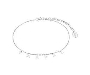 Fußkette für Damen mit Travel-Schriftzug