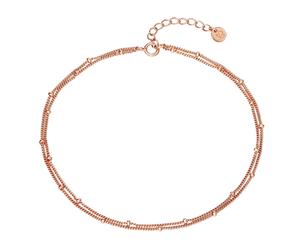 Fußkette GLANZSTÜCKE MÜNCHEN "GSM478", rosa (roségold), Fußketten, Damen, Silber 925 (Sterlingsilber), aus Sterling Silber (19911421-0) roségold