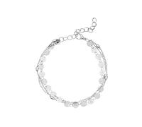 Fußkette LASCANA, Damen, Gr. Metall, silberfarben, glänzend, Fußketten, Fußschmuck in Layer Optik (65010660-0) silberfarben