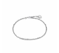 Fußkette mit Anhänger AMOR "Herz" Fußkettchen Gr. Silber 925 (Sterlingsilber), silberfarben (silber, 925) Trachtenmode mit Zirkonia (714434-0)