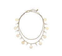 Fußkette mit Anhänger LASCANA, Damen, Gr. Glas Metall, goldfarben, Glas, Metall, glänzend, Basic, Fußketten, Fußkettchen-Armband, Fußkettchen mit Anhänger, Fußschmuck (77962655-0) goldfarben