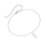 Fußkette mit Anhänger SMART JEWEL "mit Behang Infinity, Zirkonia, Silber 925" Fußkettchen Gr. 28 cm, Silber 925 (Sterlingsilber), silberfarben (silber) Damen (68016153-0) silber