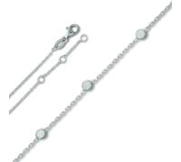 Fußkette ONE ELEMENT "Fußkettchen Rundankerkette aus 925 Silber 25 cm", silber, Fußketten, Damen, Silber 925 (Sterlingsilber), Formschön & ausgewogen - dezente Anmutung mit Stil (61651032-0) silber