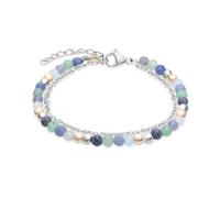 s.Oliver Fußkette - zweireihig aus Edelstahl und mit Beads