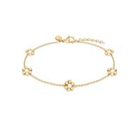 s.Oliver Anklet - Elegante Fußkette aus poliertem Edelstahl - gold - Rolokette verstellbar bis 27 cm - wasserfest & hautfreundlich