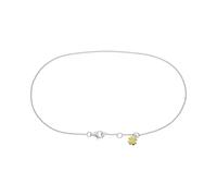 Fußkette Silber 925 mit vergoldetem Kleeblattanhänger JL10-04-3763