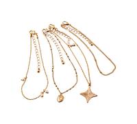 Fußkette STEUER "Metall Glänzend gelb vergoldet", gelb, Fußketten, Damen, 22+7cm, Metall, glänzend (49191551-0) gelb