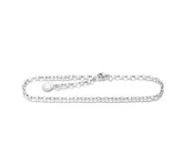 Fußkette THOMAS SABO "Charm Club Fußkettchen" Gr. 27, silber (silberfarben), Fußketten, Damen, 27, Metall (58171613-27) silberfarben