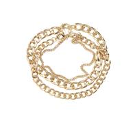 Fußkette URBAN CLASSICS "Urban Classics Unisex Layering Anklet" Gr. S, gold, Fußketten, Damen, S/M, Metall (28579427-S) gold